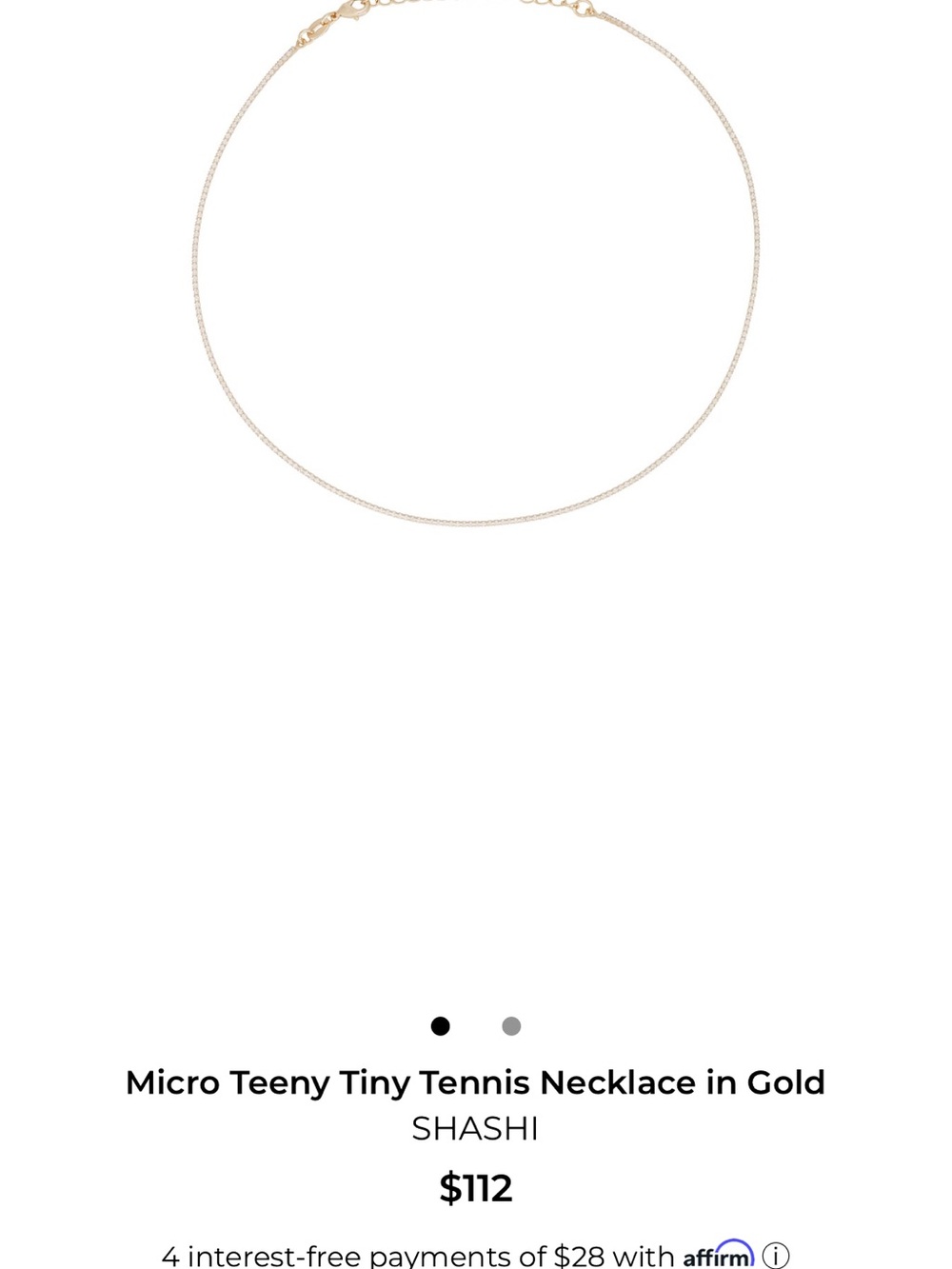 SHASHI Gold Micro Tennis Necklace